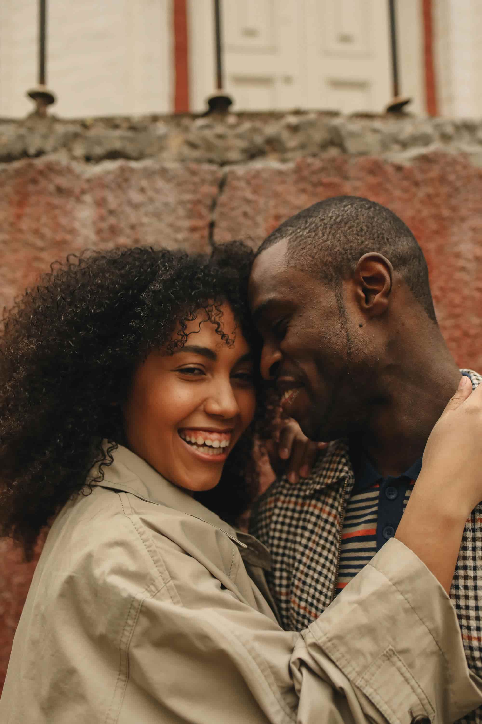 A young couple sharing a quiet moment